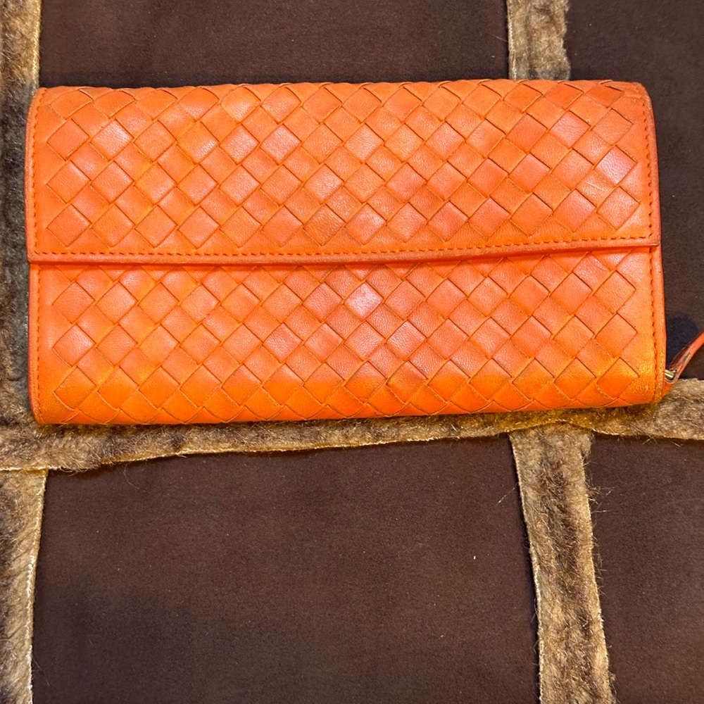 Orange Bottega Veneta Wallet